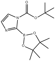 1H-Imidazole-1-carboxylic acid, 2-(4,4,5,5-tetramethyl-1,3,2-dioxaborolan-2-yl)-, 1,1-dimethylethyl ester Structure