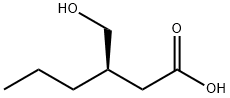 Hexanoic acid, 3-(hydroxymethyl)-, (3R)- Structure