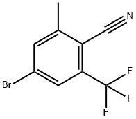 Benzonitrile, 4-bromo-2-methyl-6-(trifluoromethyl)- 구조식 이미지