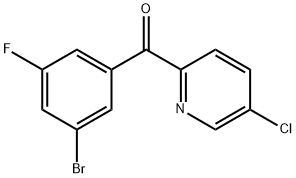 Methanone, (3-bromo-5-fluorophenyl)(5-chloro-2-pyridinyl)- Structure