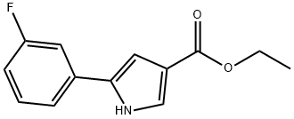 1H-Pyrrole-3-carboxylic acid, 5-(3-fluorophenyl)-, ethyl ester Structure