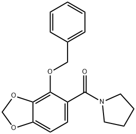 (4-(Benzyloxy)benzo[d][1,3]dioxol-5-yl)(pyrrolidin-1-yl)methanone Structure