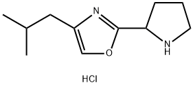 Oxazole, 4-(2-methylpropyl)-2-(2-pyrrolidinyl)-, hydrochloride (1:2) Structure