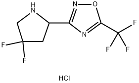 1,2,4-Oxadiazole, 3-(4,4-difluoro-2-pyrrolidinyl)-5-(trifluoromethyl)-, hydrochloride (1:1) 구조식 이미지