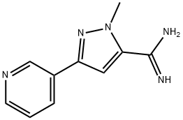 1H-Pyrazole-5-carboximidamide, 1-methyl-3-(3-pyridinyl)- Structure