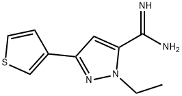 1H-Pyrazole-5-carboximidamide, 1-ethyl-3-(3-thienyl)- Structure