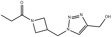 1-Propanone, 1-[3-[[4-(hydroxymethyl)-1H-1,2,3-triazol-1-yl]methyl]-1-azetidinyl]- Structure