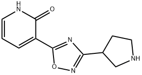 2(1H)-Pyridinone, 3-[3-(3-pyrrolidinyl)-1,2,4-oxadiazol-5-yl]- Structure