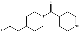 Methanone, [4-(2-fluoroethyl)-1-piperidinyl]-4-piperidinyl- Structure