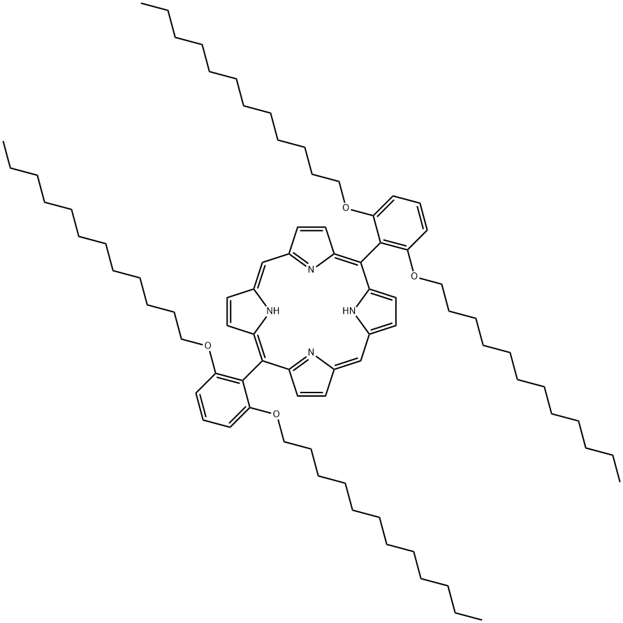 5,15-(di-2,6-dodecyloxyphenyl)porphyrin Structure