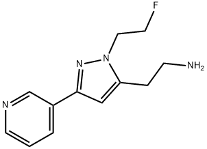 1H-Pyrazole-5-ethanamine, 1-(2-fluoroethyl)-3-(3-pyridinyl)- Structure