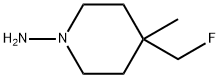 1-Piperidinamine, 4-(fluoromethyl)-4-methyl- Structure