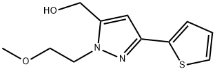 1H-Pyrazole-5-methanol, 1-(2-methoxyethyl)-3-(2-thienyl)- Structure