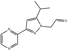 1H-Pyrazole-1-acetaldehyde, 5-(1-methylethyl)-3-(2-pyrazinyl)- Structure