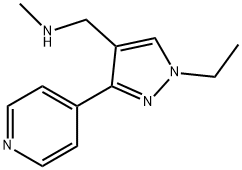 1H-Pyrazole-4-methanamine, 1-ethyl-N-methyl-3-(4-pyridinyl)- Structure