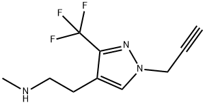 1H-Pyrazole-4-ethanamine, N-methyl-1-(2-propyn-1-yl)-3-(trifluoromethyl)- Structure