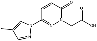 1(6H)-Pyridazineacetic acid, 3-(4-methyl-1H-pyrazol-1-yl)-6-oxo- Structure