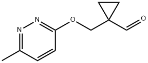 Cyclopropanecarboxaldehyde, 1-[[(6-methyl-3-pyridazinyl)oxy]methyl]- Structure