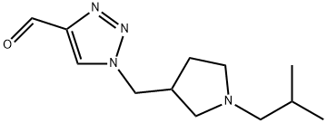 1H-1,2,3-Triazole-4-carboxaldehyde, 1-[[1-(2-methylpropyl)-3-pyrrolidinyl]methyl]- Structure