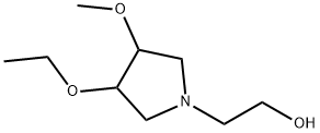 1-Pyrrolidineethanol, 3-ethoxy-4-methoxy- Structure