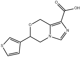 8H-Imidazo[5,1-c][1,4]oxazine-1-carboxylic acid, 5,6-dihydro-6-(3-thienyl)- Structure