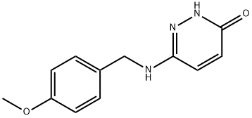 3(2H)-Pyridazinone, 6-[[(4-methoxyphenyl)methyl]amino]- Structure