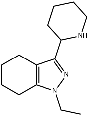 1H-Indazole, 1-ethyl-4,5,6,7-tetrahydro-3-(2-piperidinyl)- Structure