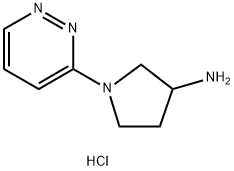 3-Pyrrolidinamine, 1-(3-pyridazinyl)-, hydrochloride (1:2) Structure