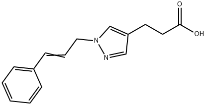 1H-Pyrazole-4-propanoic acid, 1-(3-phenyl-2-propen-1-yl)- Structure