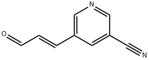 3-Pyridinecarbonitrile, 5-[(1E)-3-oxo-1-propen-1-yl]- 구조식 이미지