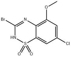 3-Bromo-7-chloro-5-methoxy-4H-benzo[e][1,2,4]thiadiazine 1,1-dioxide Structure