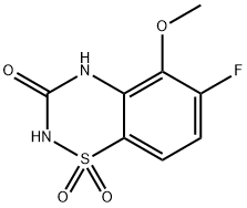 6-Fluoro-5-methoxy-2H-benzo[e][1,2,4]thiadiazin-3(4H)-one 1,1-dioxide Structure