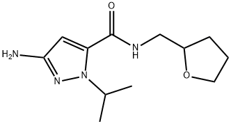 3-amino-1-isopropyl-N-(tetrahydrofuran-2-ylmethyl)-1H-pyrazole-5-carboxamide Structure