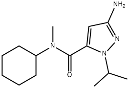 3-amino-N-cyclohexyl-1-isopropyl-N-methyl-1H-pyrazole-5-carboxamide Structure