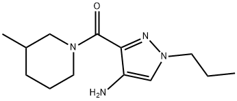 3-[(3-methylpiperidin-1-yl)carbonyl]-1-propyl-1H-pyrazol-4-amine Structure