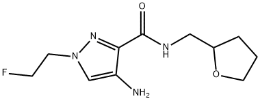 4-amino-1-(2-fluoroethyl)-N-(tetrahydrofuran-2-ylmethyl)-1H-pyrazole-3-carboxamide Structure