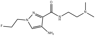 4-amino-N-[2-(dimethylamino)ethyl]-1-(2-fluoroethyl)-1H-pyrazole-3-carboxamide Structure