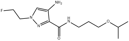 4-amino-1-(2-fluoroethyl)-N-(3-isopropoxypropyl)-1H-pyrazole-3-carboxamide Structure