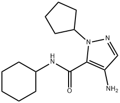 4-amino-N-cyclohexyl-1-cyclopentyl-1H-pyrazole-5-carboxamide Structure