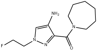 3-(azepan-1-ylcarbonyl)-1-(2-fluoroethyl)-1H-pyrazol-4-amine Structure