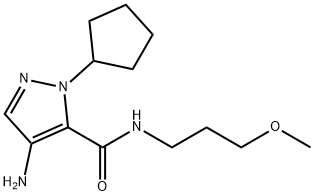 4-amino-1-cyclopentyl-N-(3-methoxypropyl)-1H-pyrazole-5-carboxamide Structure