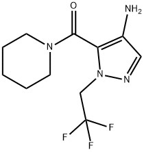 5-(piperidin-1-ylcarbonyl)-1-(2,2,2-trifluoroethyl)-1H-pyrazol-4-amine Structure