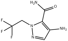 4-amino-1-(2,2,2-trifluoroethyl)-1H-pyrazole-5-carboxamide Structure