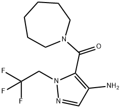 5-(azepan-1-ylcarbonyl)-1-(2,2,2-trifluoroethyl)-1H-pyrazol-4-amine Structure