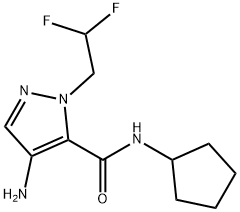 4-amino-N-cyclopentyl-1-(2,2-difluoroethyl)-1H-pyrazole-5-carboxamide Structure