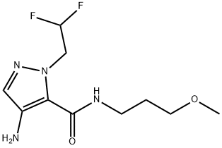 4-amino-1-(2,2-difluoroethyl)-N-(3-methoxypropyl)-1H-pyrazole-5-carboxamide Structure