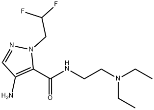 4-amino-N-[2-(diethylamino)ethyl]-1-(2,2-difluoroethyl)-1H-pyrazole-5-carboxamide Structure