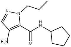 4-amino-N-cyclopentyl-1-propyl-1H-pyrazole-5-carboxamide 구조식 이미지