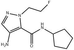 4-amino-N-cyclopentyl-1-(2-fluoroethyl)-1H-pyrazole-5-carboxamide Structure