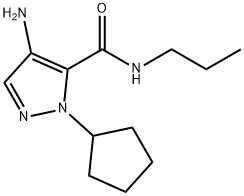 4-amino-1-cyclopentyl-N-propyl-1H-pyrazole-5-carboxamide Structure